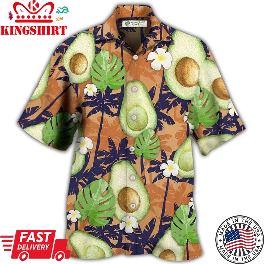 Avocado Tropical Flowers Vibe Hawaiian Shirt