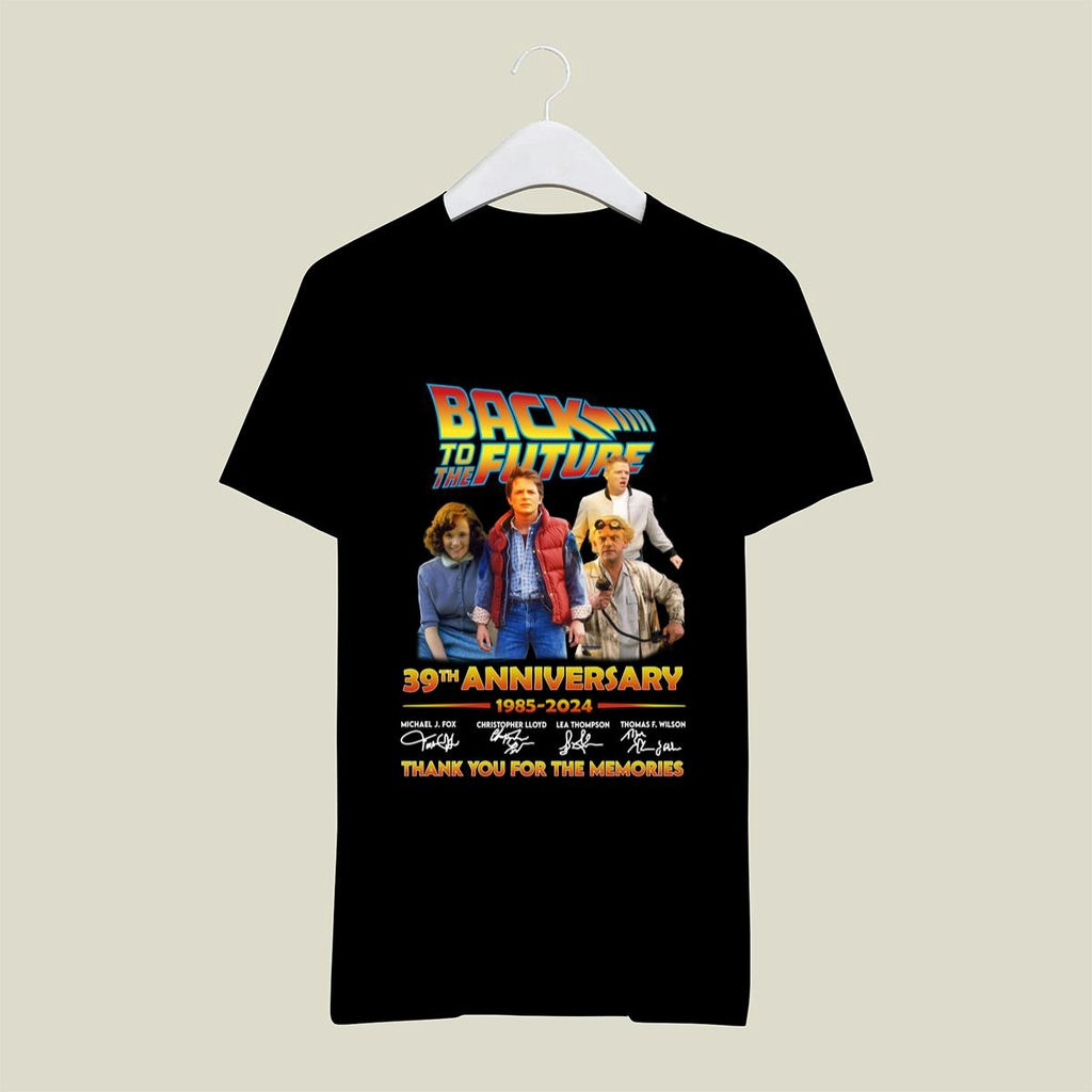 Back To The Future 39th Anniversary Signatures Shirt