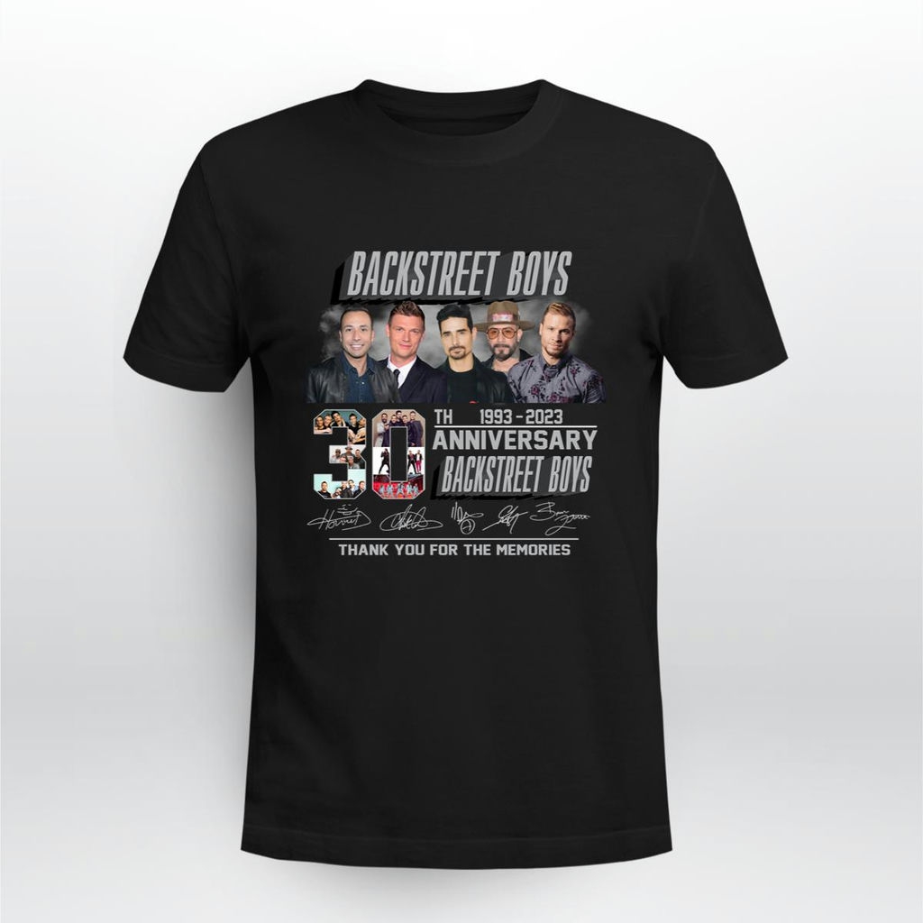 Backstreet Boys 30th Anniversary 1993 2023 Signatures T Shirt