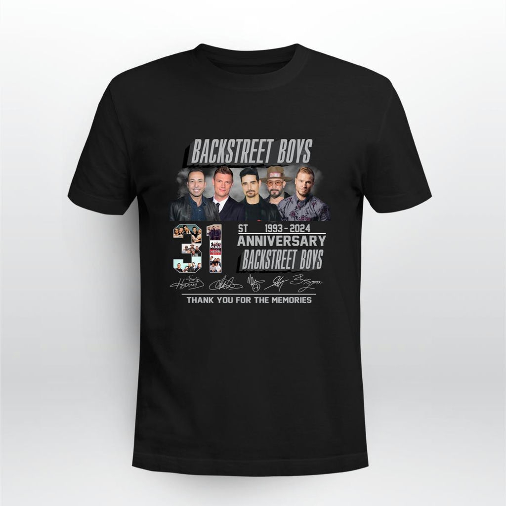 Backstreet Boys 31st Anniversary 1993 2024 Signatures T Shirt