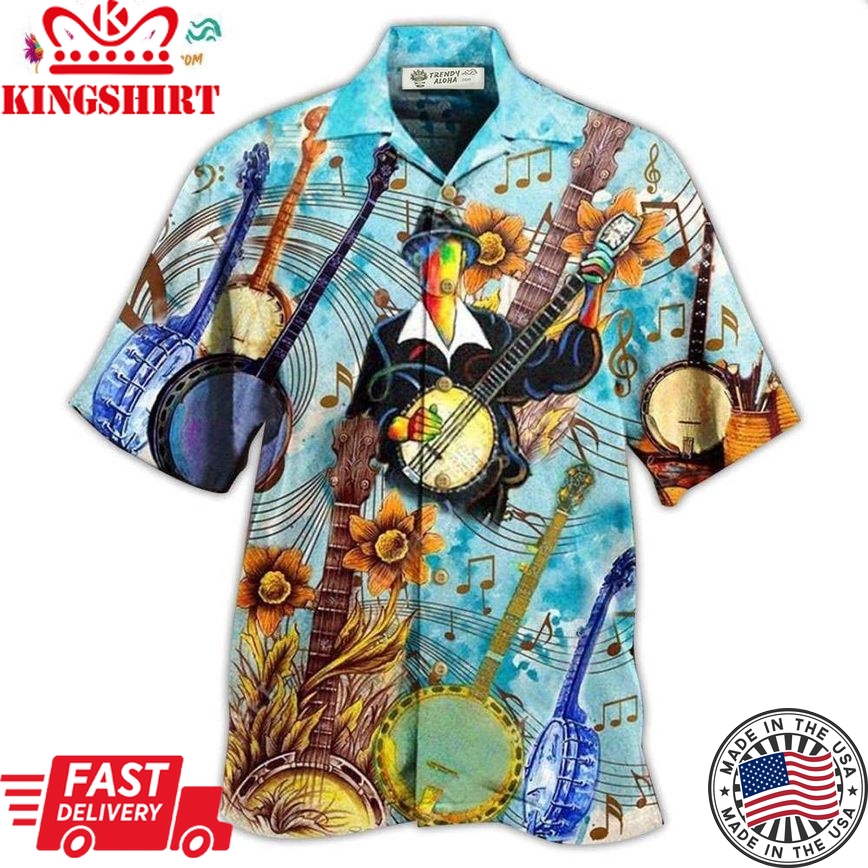 Banjo Music Cheerful Melodies From Banjo Hawaiian Shirt