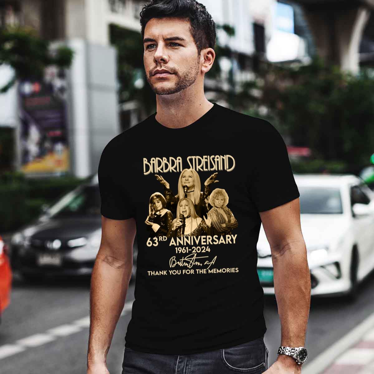 Barbra Streisand 63rd Anniversary 1961 2024 Thank You For The Memories Signature T Shirt