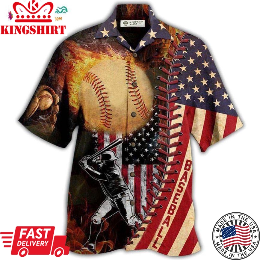 Baseball Nothing More America Than Baseball Hawaiian Shirt
