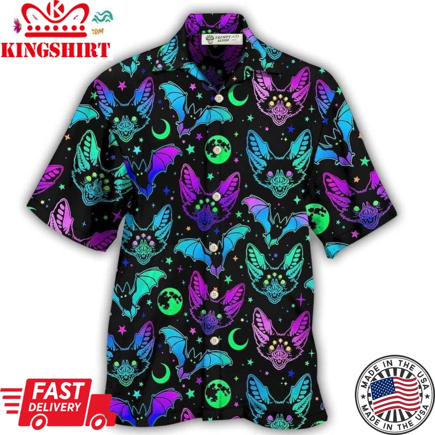 Bat Neon Magic Hawaiian Shirt