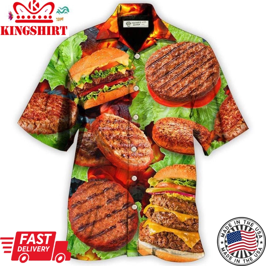 Bbq Hamburger Patties Bbq Style Hawaiian Shirt