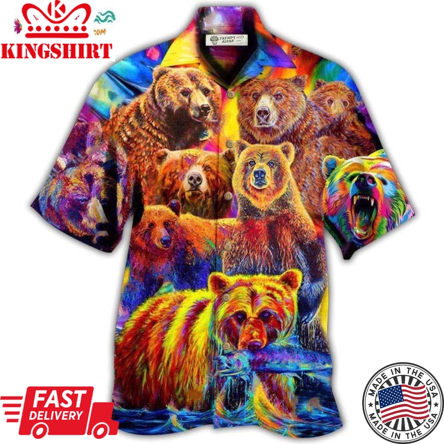 Bear Life Is Better With A Bear Color Life Hawaiian Shirt