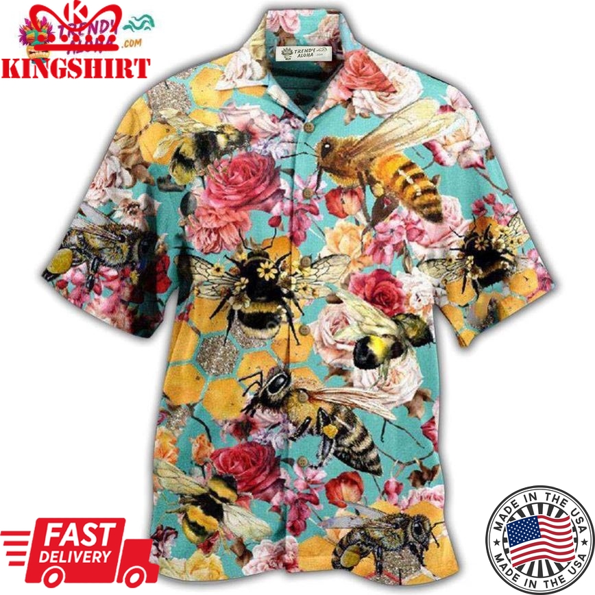 Bee Let Make Gorgeous Roses So Beautiful Hawaiian Shirt