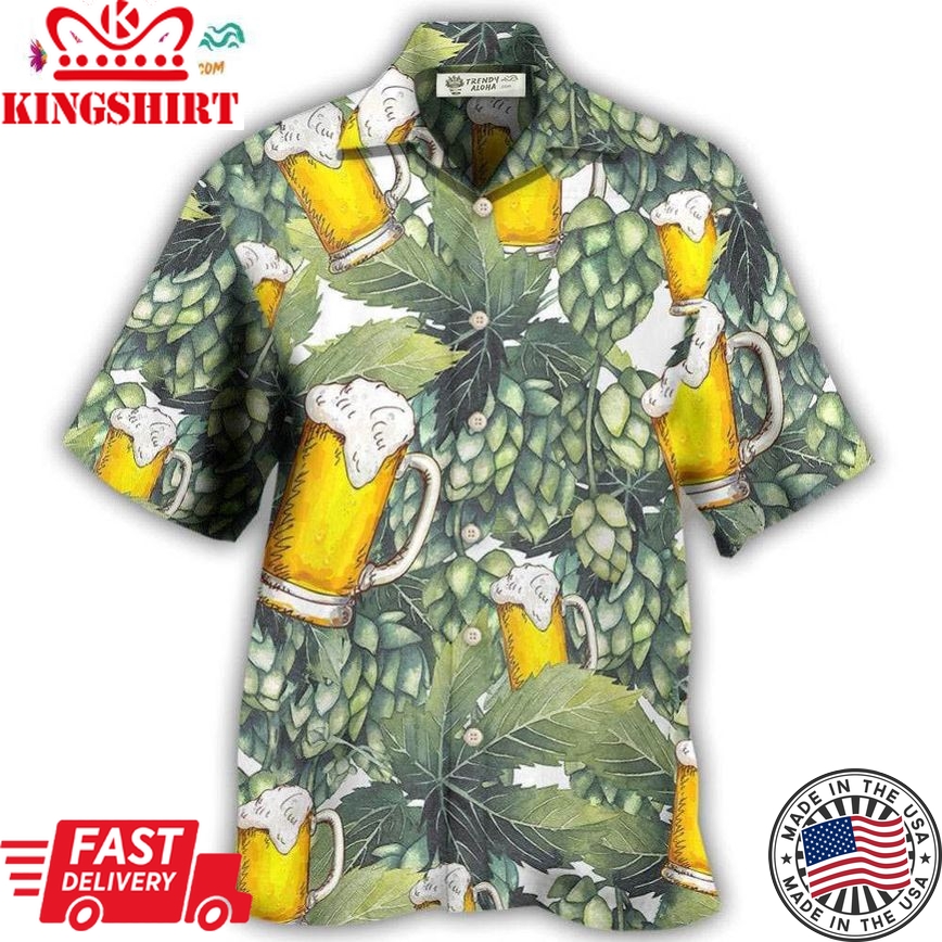 Beer Craft Beer And Hops Hawaiian Shirt