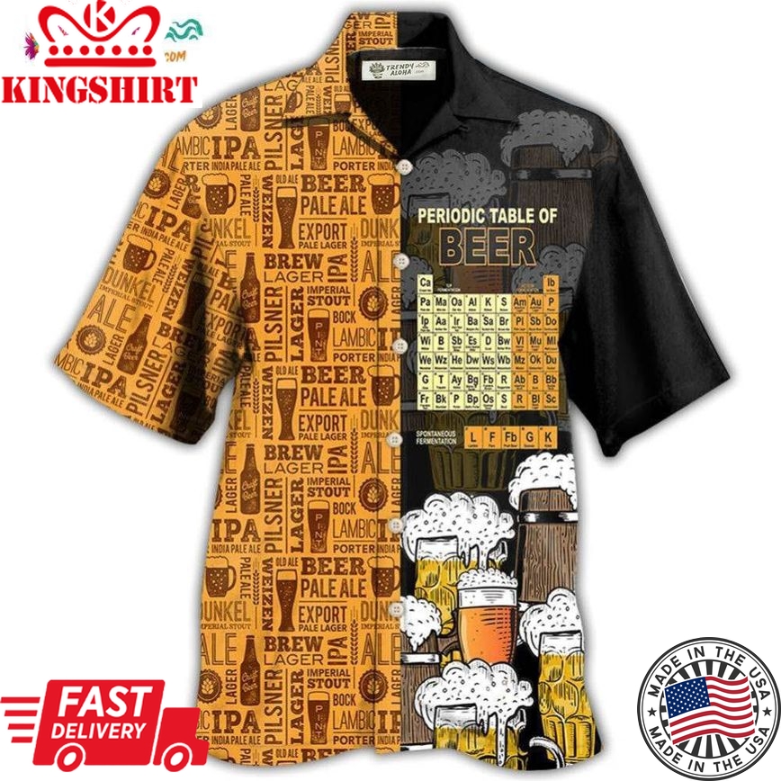 Beer Periodic Table Of Beer Hawaiian Shirt