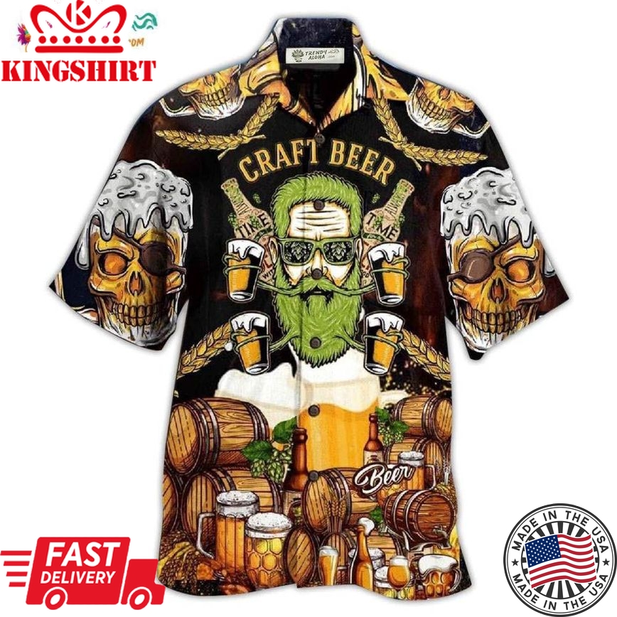 Beer Skull Craft Beer Hawaiian Shirt