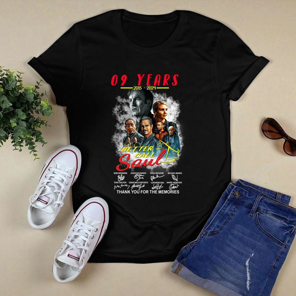 Better Call Saul 09 Years 2015 2024 Signatures Shirt