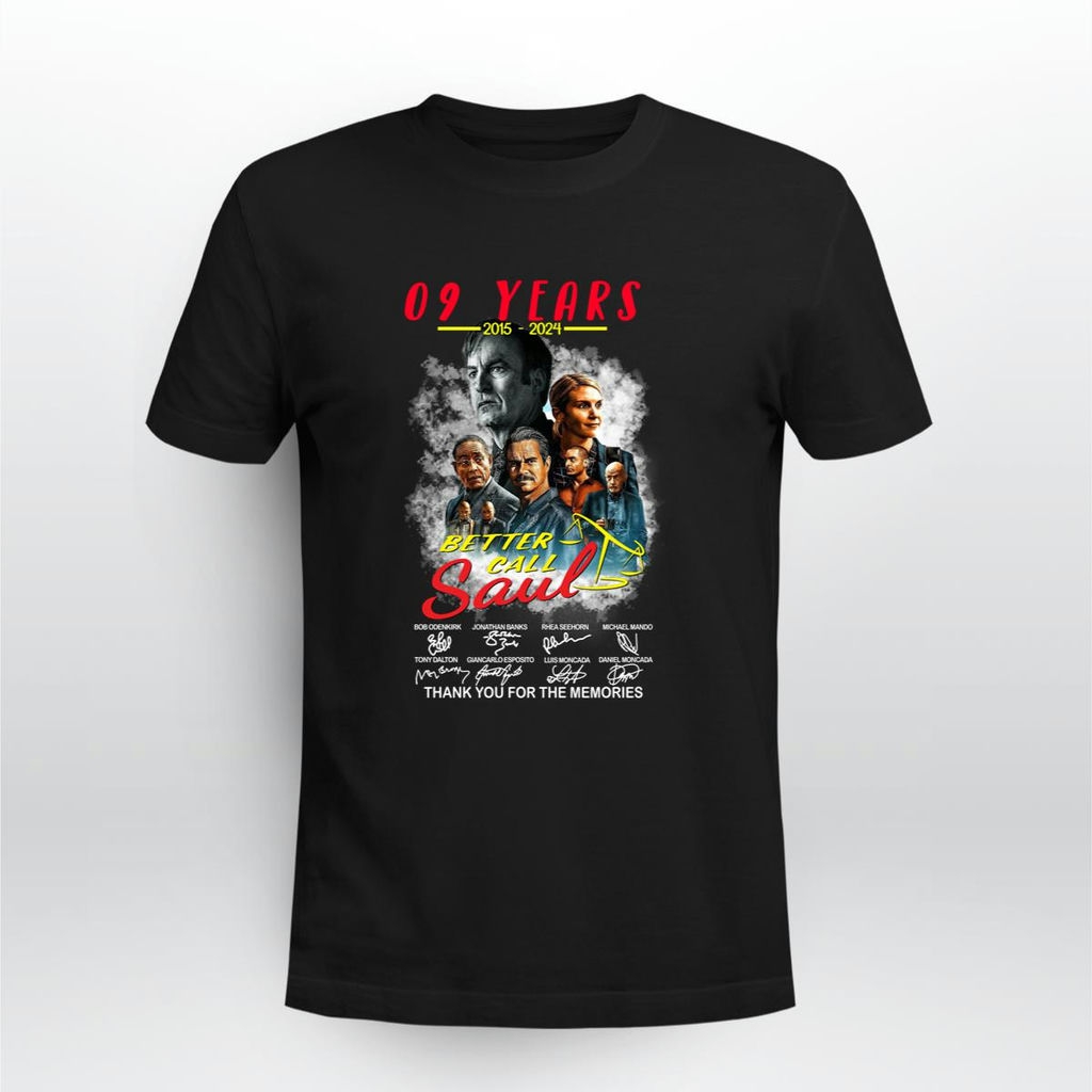 Better Call Saul 09 Years 2015 2024 Signatures Shirt