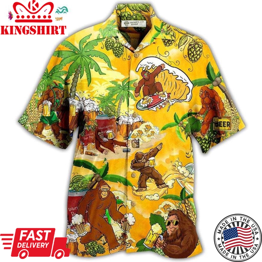 Bigfoot Summer Beer Hawaiian Shirt