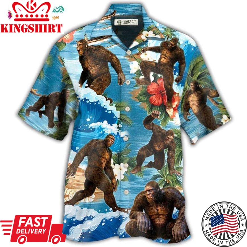 Bigfoot Tropical Style Hawaiian Shirt