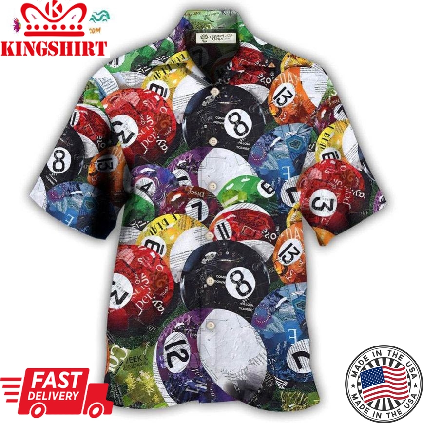 Billiard Balls Playing Pool Hawaiian Shirt