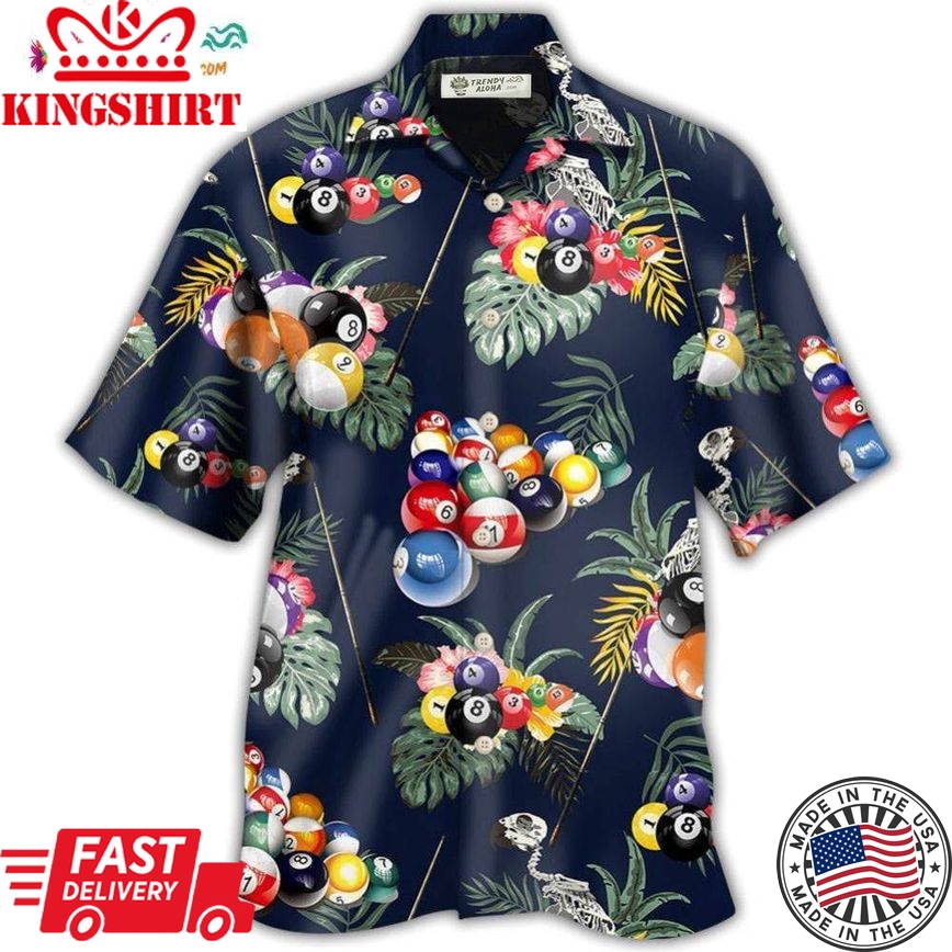 Billiard Tropical Leaf Style Hawaiian Shirt