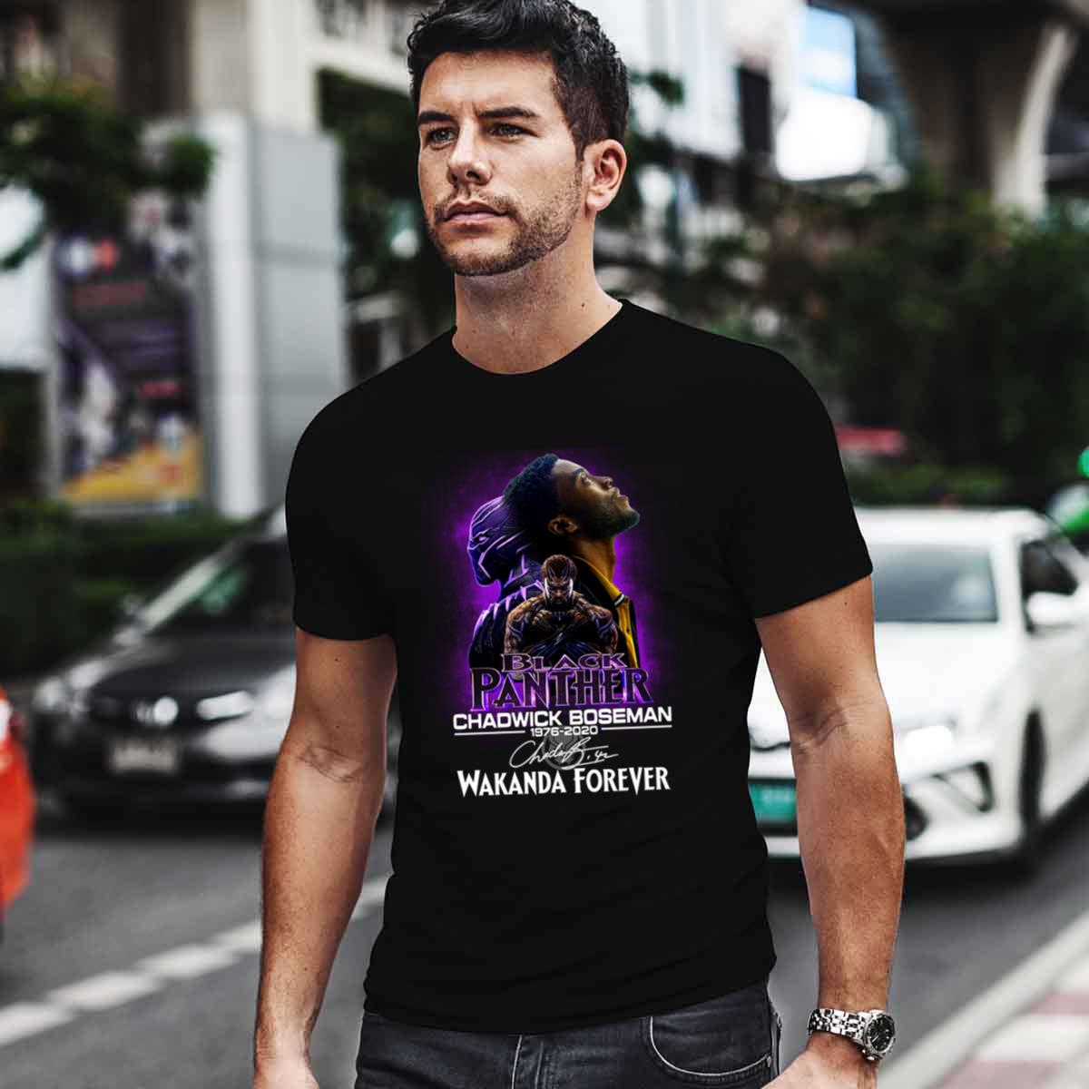 Black Panther Chadwick Boseman 1976 2020 Wakanda Forever Signature Shirt