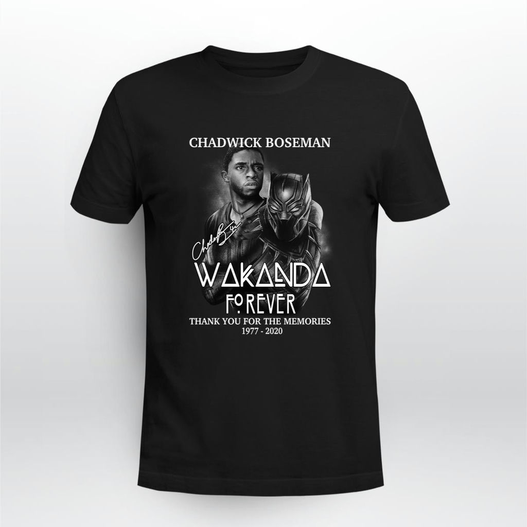 Black Panther Wakanda Forever Chadwick Boseman Signature Thank You For The Memories Shirt