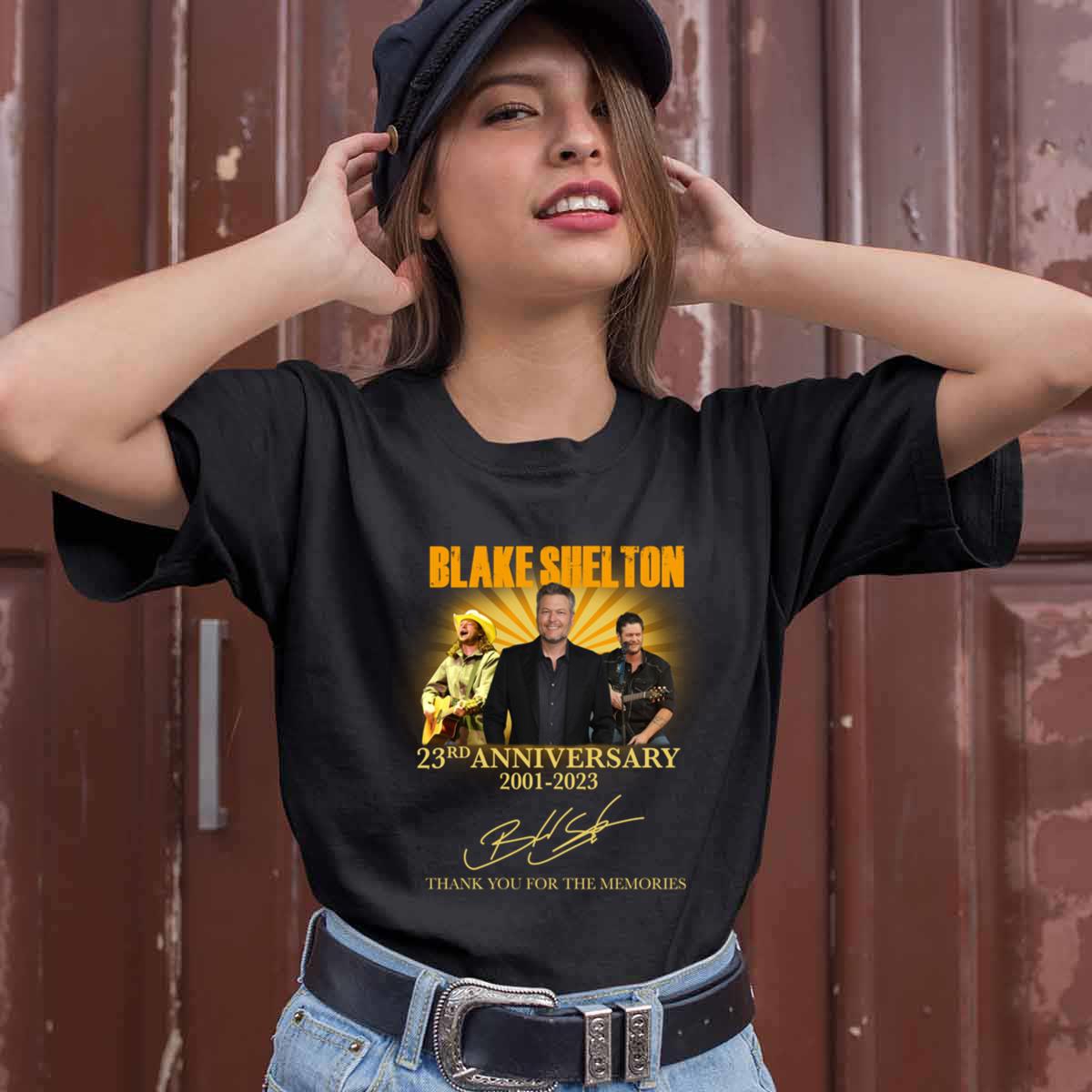 Blake Shelton 23rd Anniversary 2001 2024 Signature T Shirt