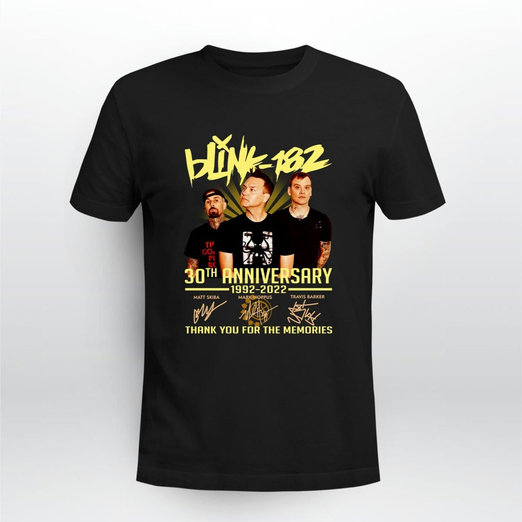 Blink 182 30th Anniversary 1992 2022 Signatures T Shirt