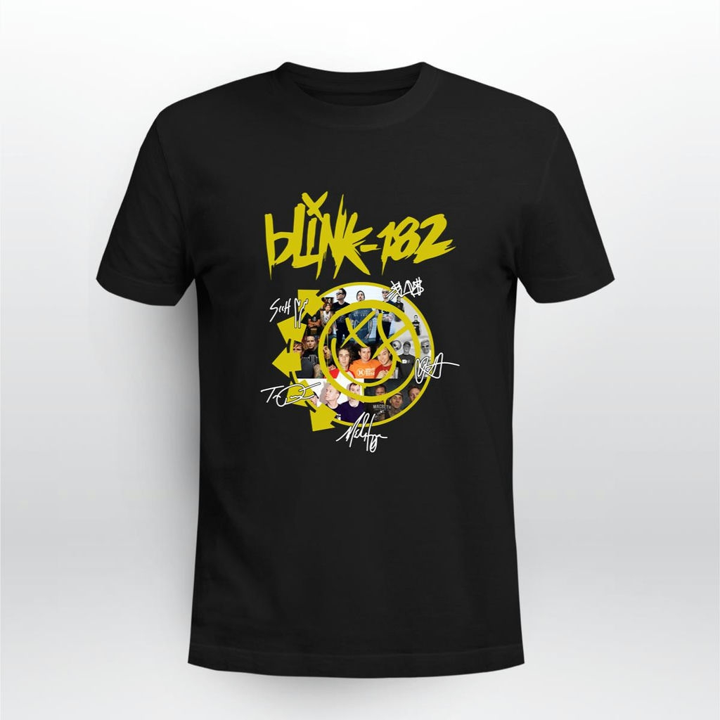 Blink 182 Logo Band Signature T Shirt