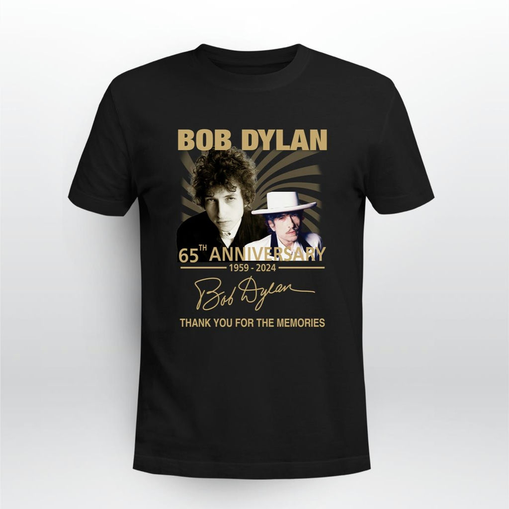 Bob Dylan 65th Anniversary 1959 2024 Signature T Shirt