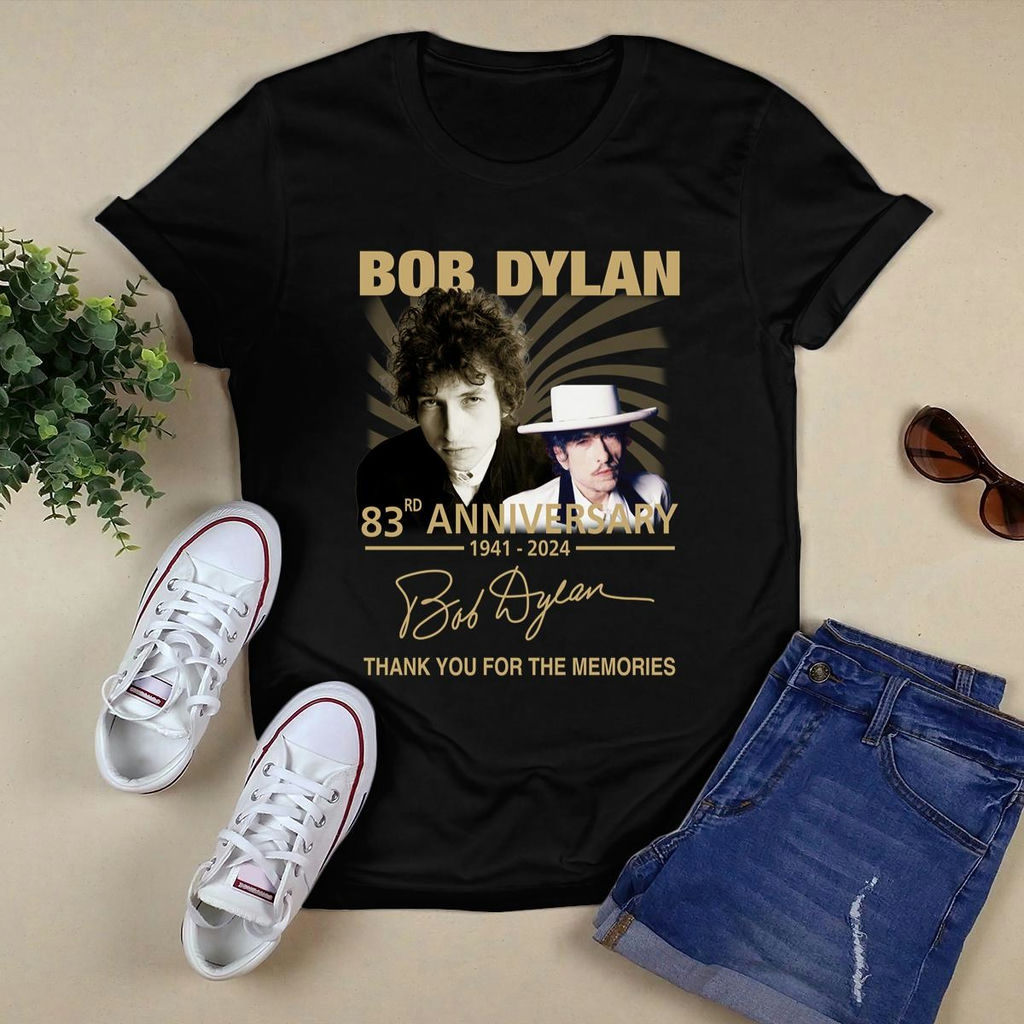 Bob Dylan 83rd Anniversary 1941 2024 Signature T Shirt