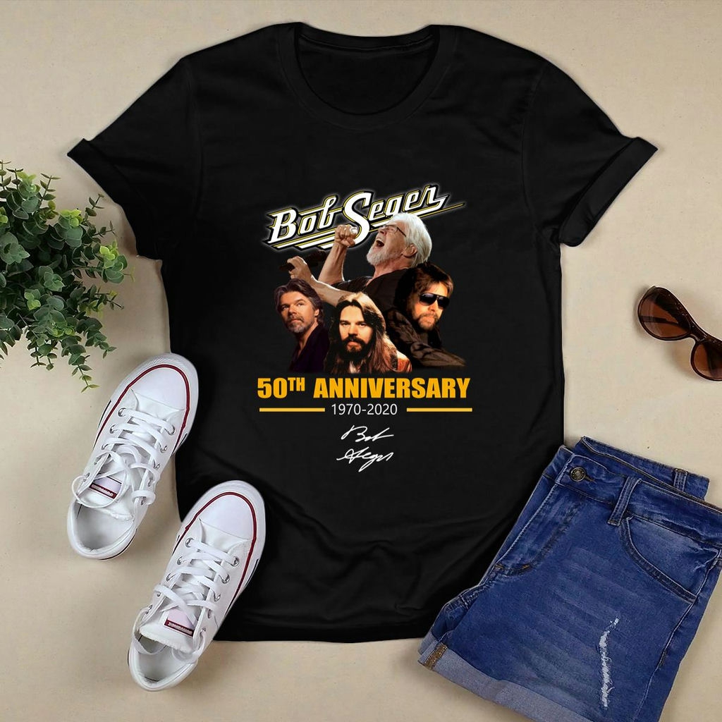 Bob Seger 50th Anniversary 1970 2020 Signature T Shirt