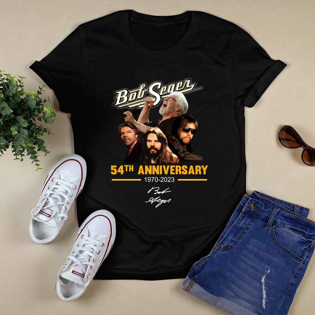 Bob Seger 54th Anniversary 1970 2024 Signature T Shirt