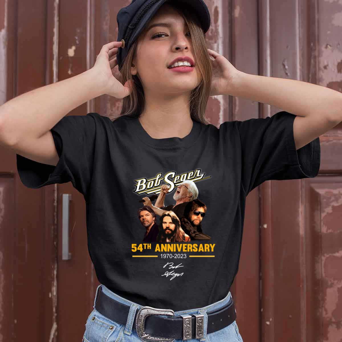 Bob Seger 54th Anniversary 1970 2024 Signature T Shirt