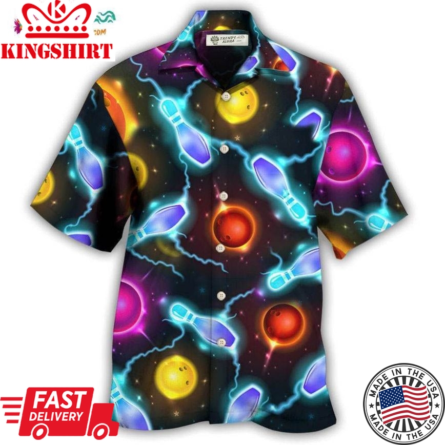 Bowling Ball And Pins Amazing Galaxy Hawaiian Shirt