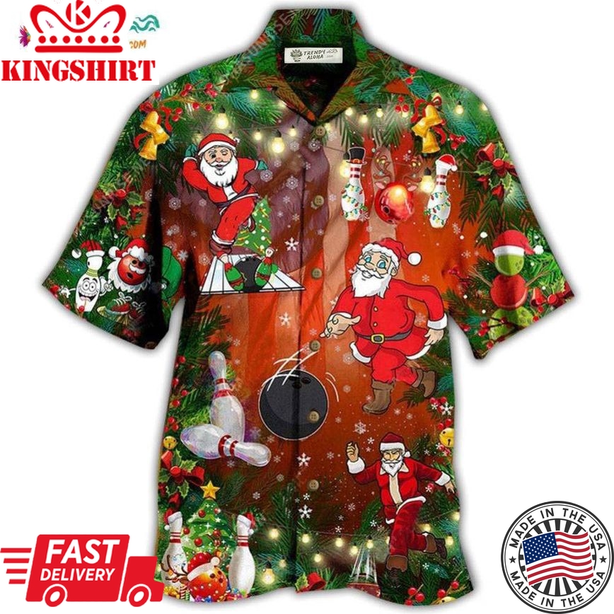 Bowling Do You Wanna Solo Bowling With Santa Claus Christmas Hawaiian Shirt