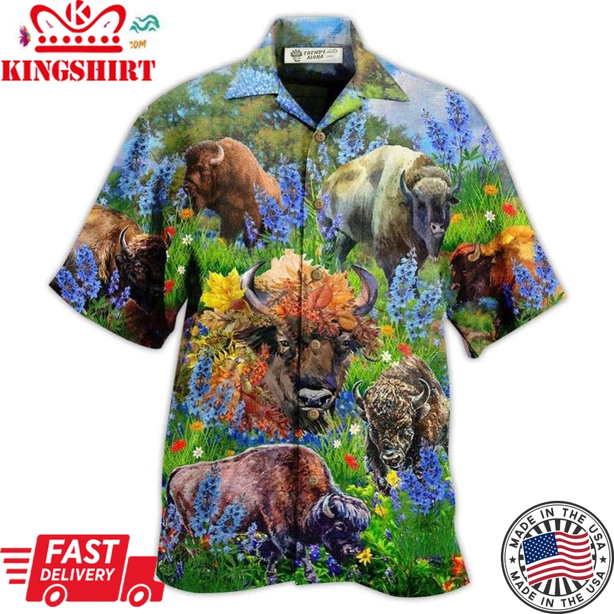 Buffalo Love Animals Hawaiian Shirt