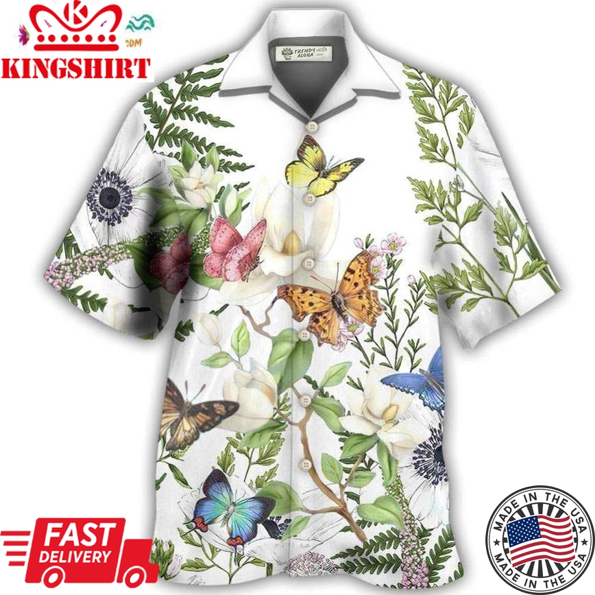 Butterfly Floral Beautiful Hawaiian Shirt