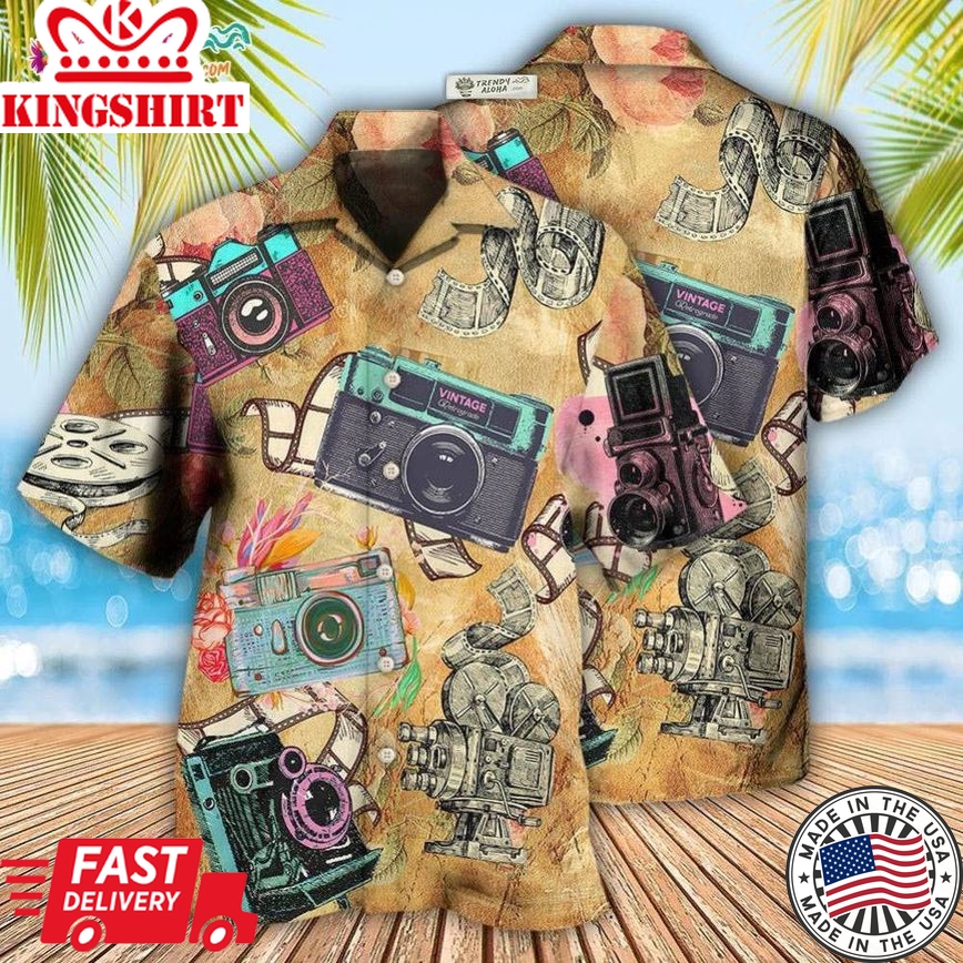 Camera Look At Old Cameras Hawaiian Shirt