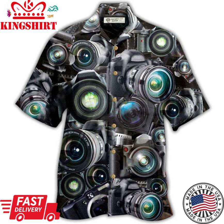 Camera Look Through Cameras Hawaiian Shirt