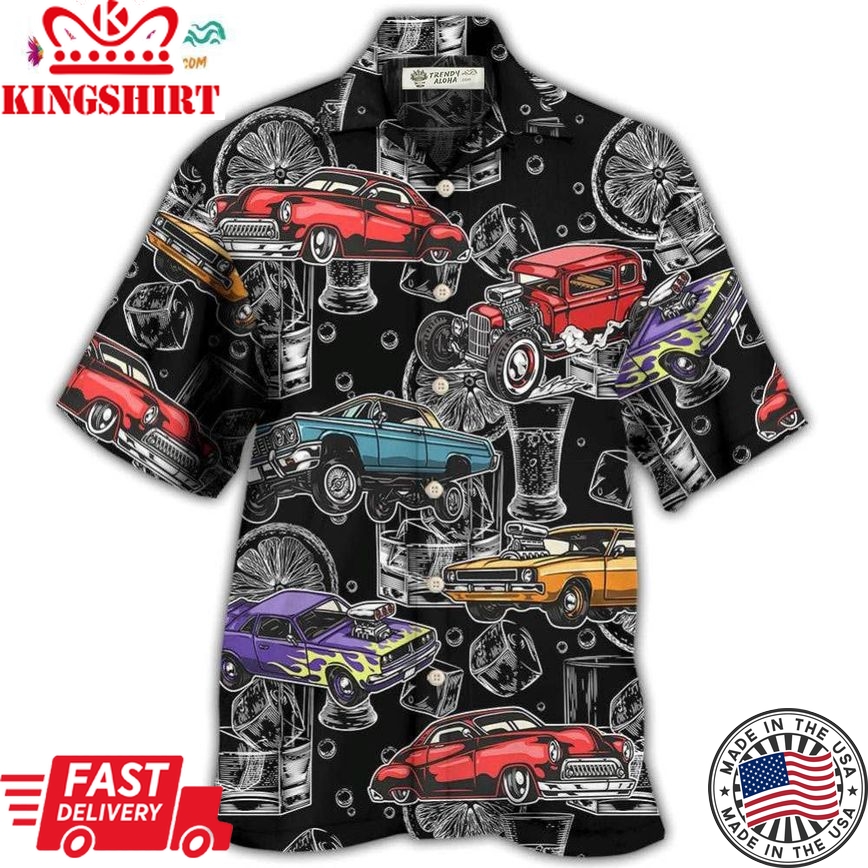 Car I Like Muscle Cars And Whiskey Hawaiian Shirt