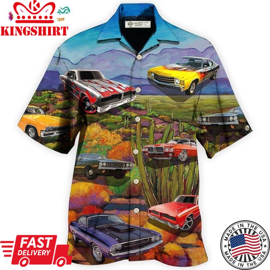 Car Landscape Style Hawaiian Shirt