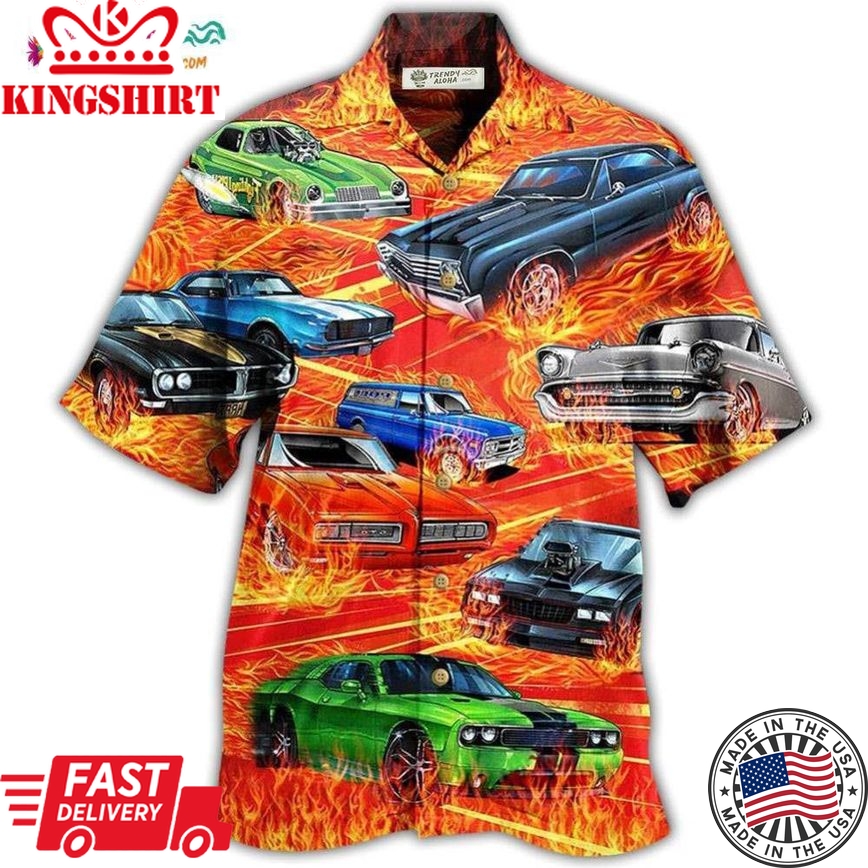 Car On Fire Cool Hawaiian Shirt