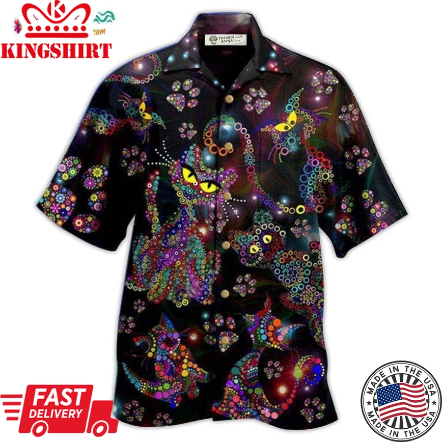 Cat Colorful Amazing Hawaiian Shirt