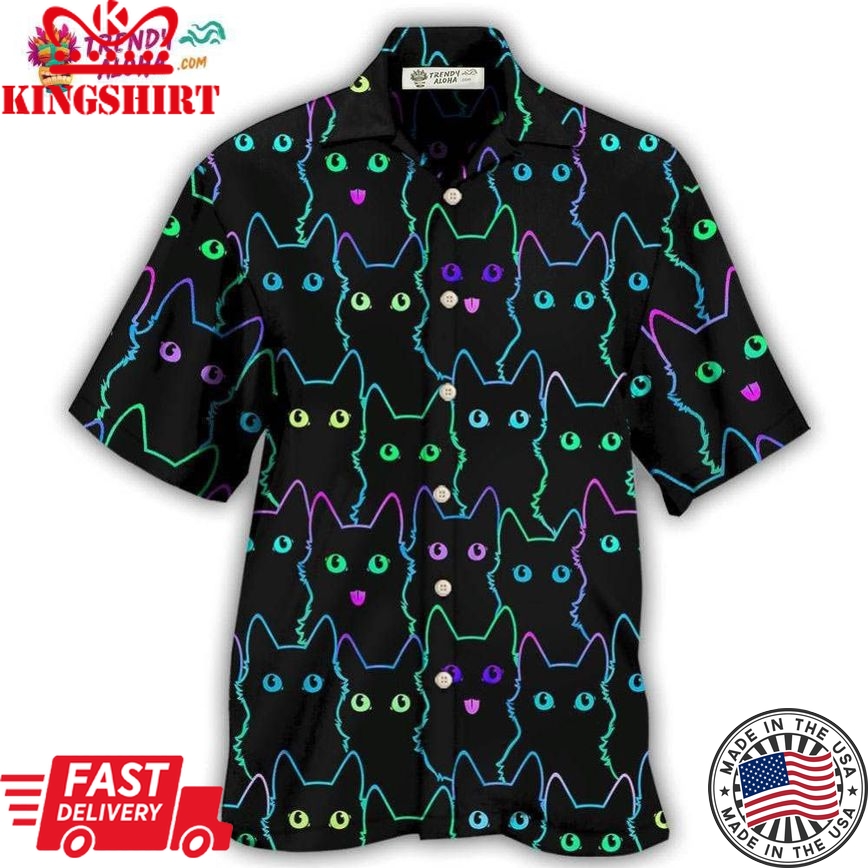 Cat Cute Little Hawaiian Shirt