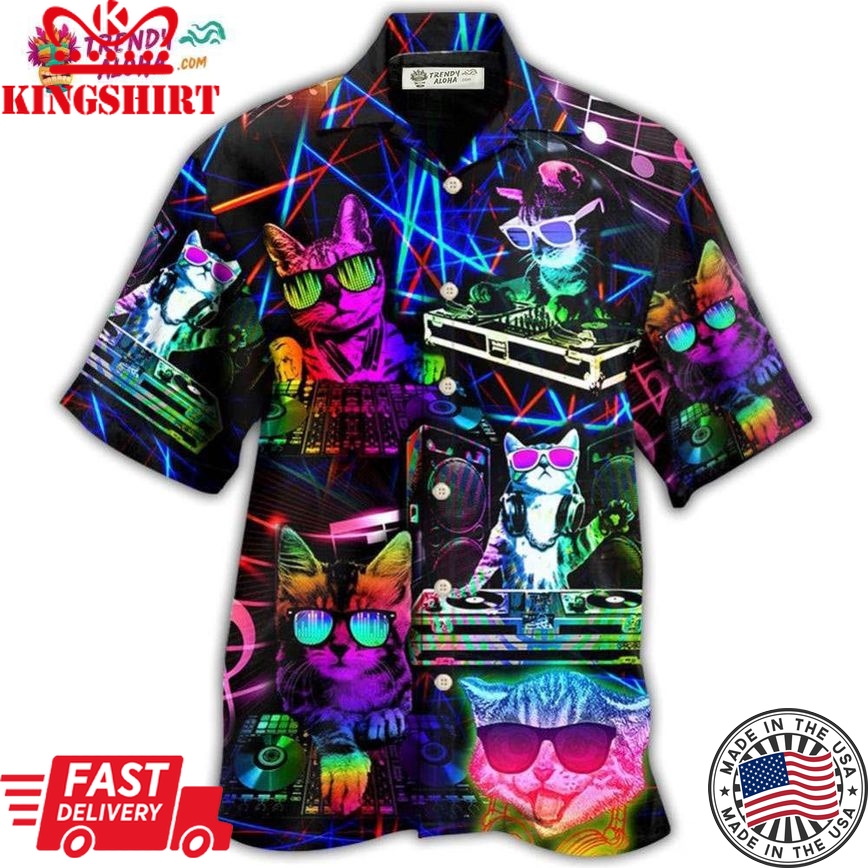 Cat Dj Cool Life Hawaiian Shirt