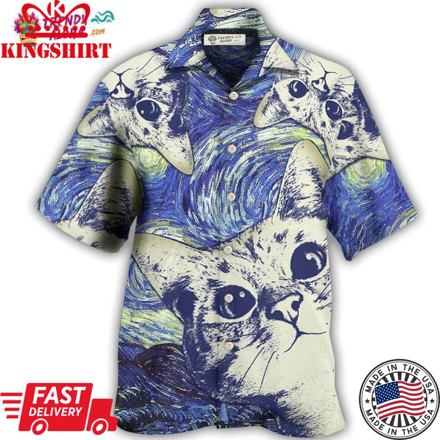 Cat Love Life Cute Hawaiian Shirt