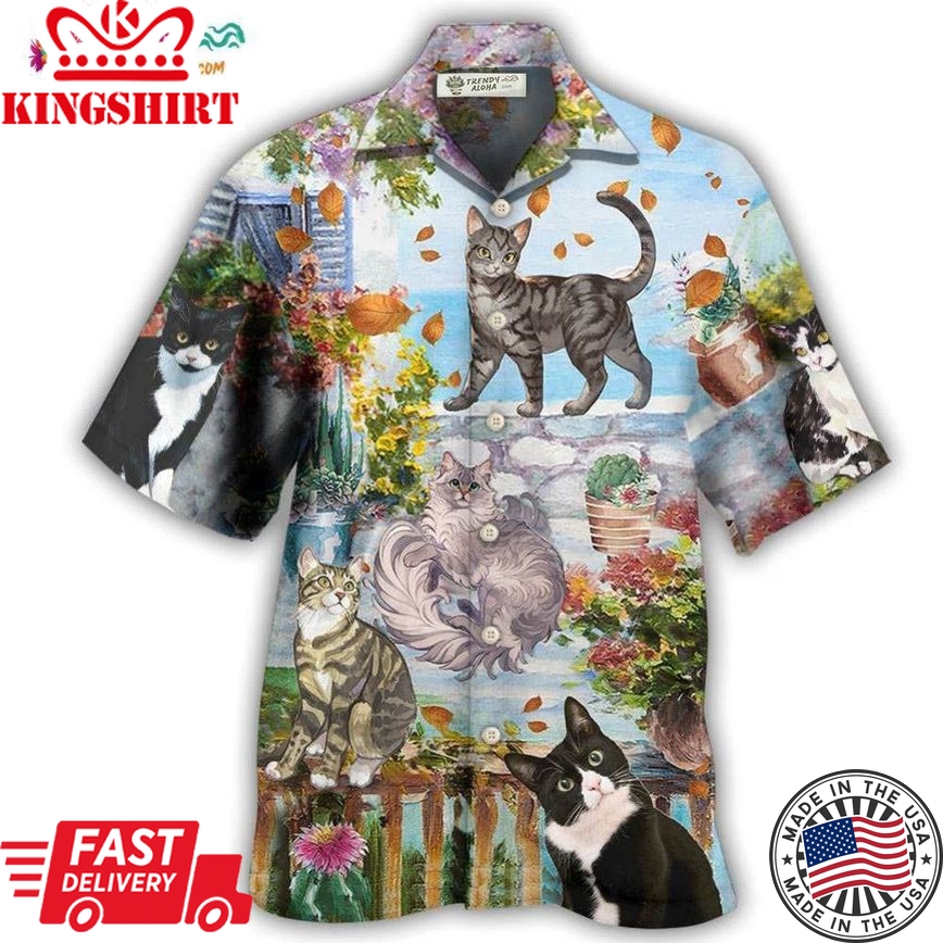 Cat Loves Home And Loves Summer Hawaiian Shirt