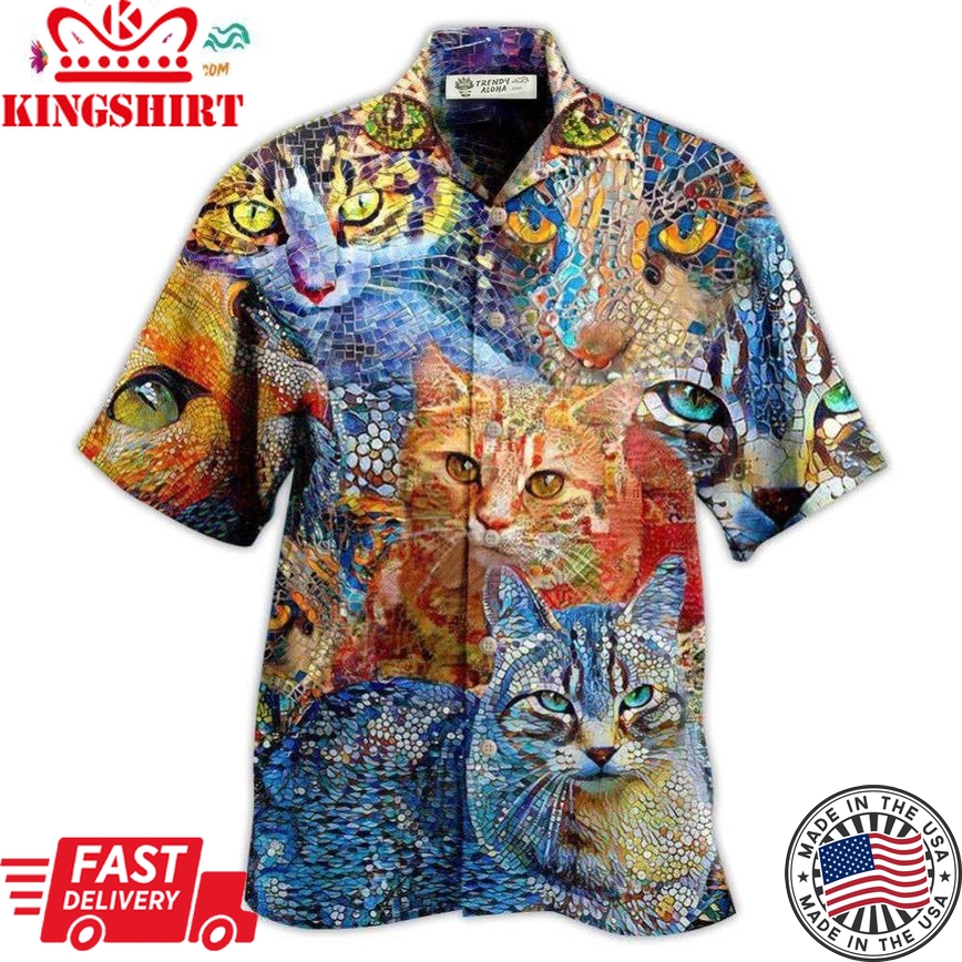 Cat Mosaic Amazing Hawaiian Shirt