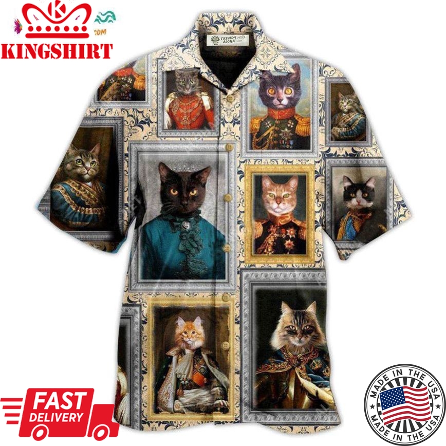 Cat Noble Aristocrat Basic Hawaiian Shirt