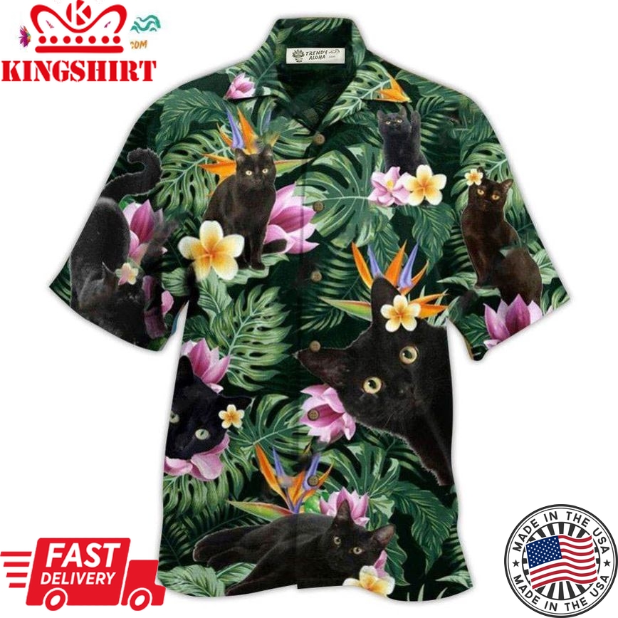 Cat Powered By Cat Hawaii Hawaiian Shirt