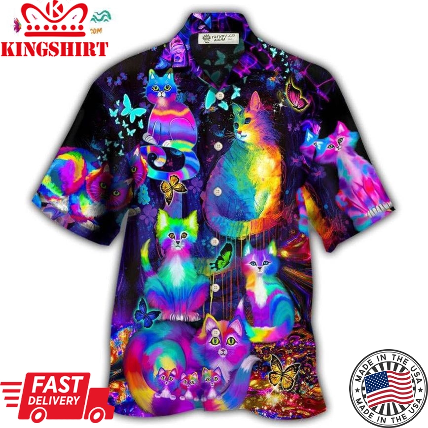 Cat Run The World Hawaiian Shirt