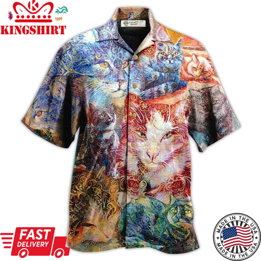 Cat Sleeping Blur Hawaiian Shirt