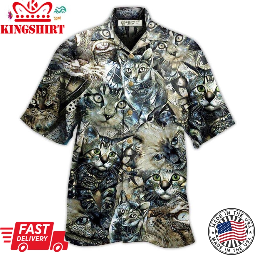 Cat Vintage Flower Hawaiian Shirt